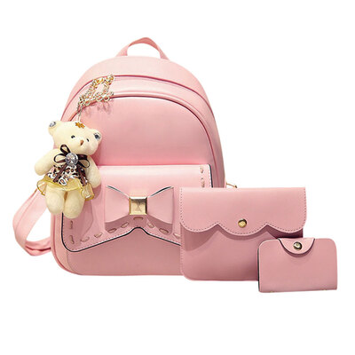 3pcs Women PU Leather Bowknot Backpack School Bag Crossbody Bag Card Holder
3pcs Women PU Leather Bowknot Backpack School Bag Crossbody Bag Card Holder