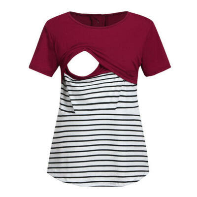 Women Maternity Clothes Breastfeeding Top T-shirt Nursing Blouse Pregnant Casual