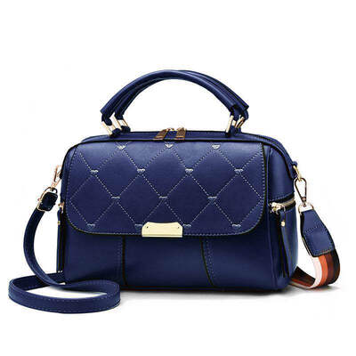 Korean version of the 2019 summer new embroidered line shoulder diagonal package PU leather fashion casual ladies small square bag 
Korean version of the 2019 summer new embroidered line shoulder diagonal package PU leather fashion casual ladies small square bag