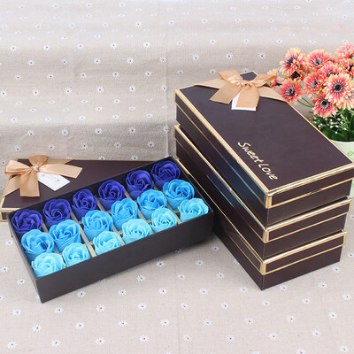 Gobestart 18Pcs Scented Rose Flower Petal Bath Body Soap Wedding Party Gift