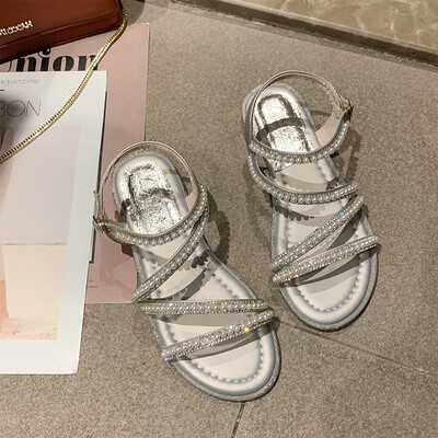 One word buckle sandal girl 2019 summer new fairy wind pearl water drill student flat bottom beach gentle girl shoe
One word buckle sandal girl 2019 summer new fairy wind pearl water drill student flat bottom beach gentle girl shoe