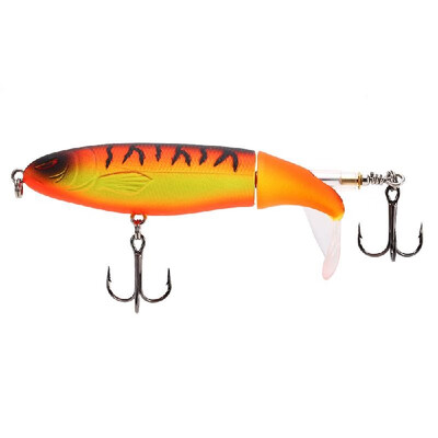 Lixada 4 inch 13g Topwater Popper Fishing Lure Floating Artificial Hard Bait with Rotating Tail Treble Hooks
Lixada 4 inch 13g Topwater Popper Fishing Lure Floating Artificial Hard Bait with Rotating Tail Treble Hooks