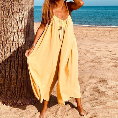 Starmoon Women Casual V-Neckline Solid Romper Sleeveless Casual Sling Loose Jumpsuits
Starmoon Women Casual V-Neckline Solid Romper Sleeveless Casual Sling Loose Jumpsuits