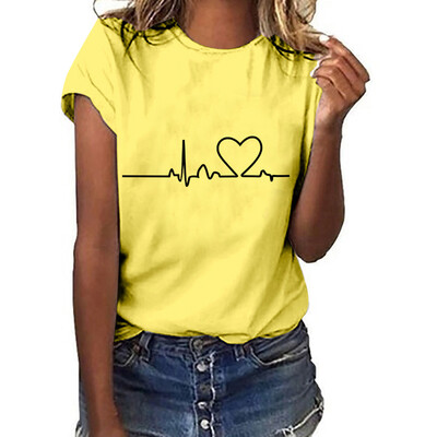 Nomeni Women Girls Plus Size Heart Print Short Sleeved T-shirt Blouse Tops
Nomeni Women Girls Plus Size Heart Print Short Sleeved T-shirt Blouse Tops