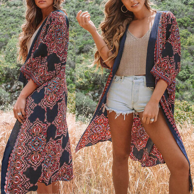 Toponeto Women Floral Summer Beach Bohe Chiffon Bikini Cover-up Kimono Cardigan Coat
Toponeto Women Floral Summer Beach Bohe Chiffon Bikini Cover-up Kimono Cardigan Coat