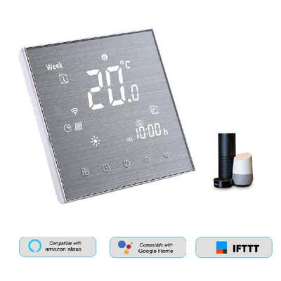 BTH-2000L-GCLW WiFi Smart Thermostat for WaterGas Boiler Digital Temperature Controller Large LCD Display Touch Button Voice Cont
BTH-2000L-GCLW WiFi Smart Thermostat for WaterGas Boiler Digital Temperature Controller Large LCD Display Touch Button Voice Cont