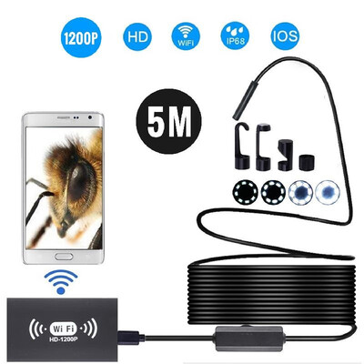 8mm Wireless Endoscope Camera IP68 Waterproof WiFi Inspection 20MP HD 8 LED Semi-Rigid Cable Borescope for iPhones iPads Android
8mm Wireless Endoscope Camera IP68 Waterproof WiFi Inspection 20MP HD 8 LED Semi-Rigid Cable Borescope for iPhones iPads Android