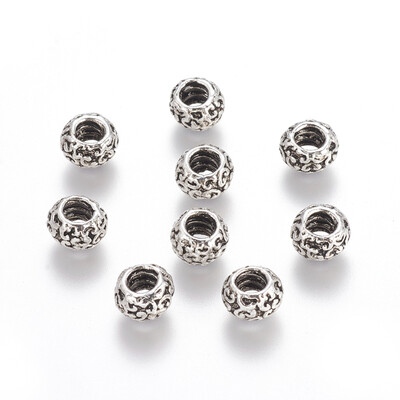 Large Hole Beads Alloy European Stopper Beads Tubbish Antique Silver about 55mm wide 9mm long hole 42mm
Large Hole Beads Alloy European Stopper Beads Tubbish Antique Silver about 55mm wide 9mm long hole 42mm