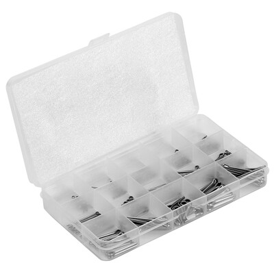 Greensen 150pcsset M1-M3 15 Kinds of Stainless Steel Split-Cotter Pins Assortment Kit Fastener Hardware
Greensen 150pcsset M1-M3 15 Kinds of Stainless Steel Split-Cotter Pins Assortment Kit Fastener Hardware