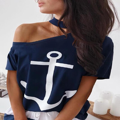 Foreign trade AliExpress wish hot sale explosions print off-the-shoulder hanging neck casual asymmetric short-sleeved shirt Dark
Foreign trade AliExpress wish hot sale explosions print off-the-shoulder hanging neck casual asymmetric short-sleeved shirt Dark