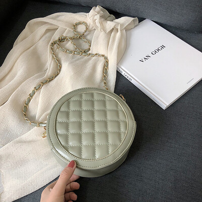 The new Korean version of the rhombic girl diagonal cross-bag fashion wild chain shoulder small round bag tide
The new Korean version of the rhombic girl diagonal cross-bag fashion wild chain shoulder small round bag tide