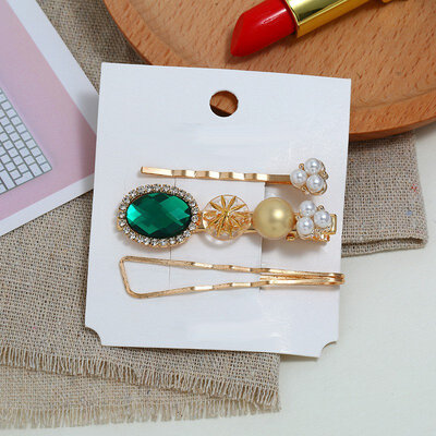 3PcsSet Metal Pearl Hairclip Barrette Hair Clips Hairpin for Women Girls Hair Accessories