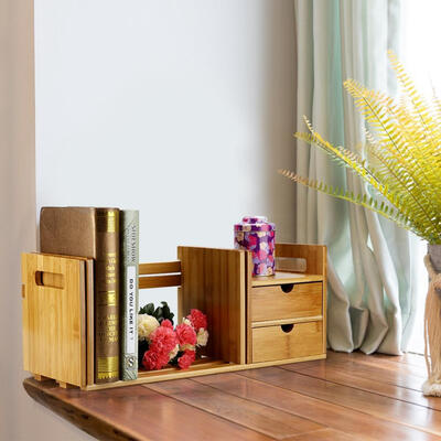 Bamboo Wood Extendable Desk Tabletop Book Rack Bookshelves Bookcase Organizer with 2 DrawerTabletop Bookcase Tabletop Book Rack
Bamboo Wood Extendable Desk Tabletop Book Rack Bookshelves Bookcase Organizer with 2 DrawerTabletop Bookcase Tabletop Book Rack