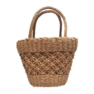 Beach Sen paper rope weave pattern portable straw bag shoulder bag ladies knit bucket fashion handbag
Beach Sen paper rope weave pattern portable straw bag shoulder bag ladies knit bucket fashion handbag