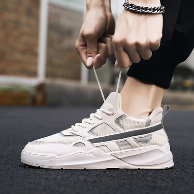 Mens shoes 2019 spring&autumn new mesh breathable sports running Korean version of the trend of students thick-soled casual white shoes
Mens shoes 2019 spring&autumn new mesh breathable sports running Korean version of the trend of students thick-soled casual white shoes
