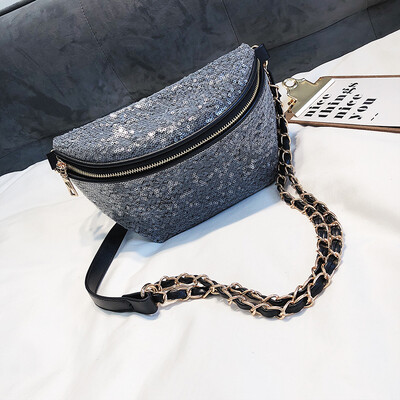 Women 2019 new wave summer Joker chest bag Korean version of shoulder Messenger bag girl fashion purse mobile phone bag