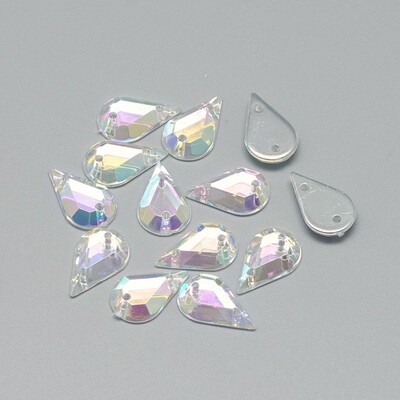 Sew on Rhinestone Transparent Acrylic Rhinestone Two Holes Garment Accessories AB Color Plated Faceted Drop Clear AB 1213
Sew on Rhinestone Transparent Acrylic Rhinestone Two Holes Garment Accessories AB Color Plated Faceted Drop Clear AB 1213