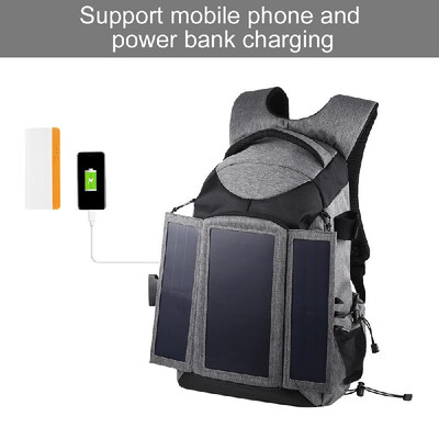 PULUZ Camera Bag 3-Fold 14W Solar Outdoor Shoulder Bags Large Capacity Outdoor Photo Backpack With Headphone Jack &USB Port