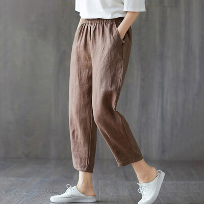 Women Elastic High Waist Casual Harem Pants Trouser Loose Summer Plus Size Retro
Women Elastic High Waist Casual Harem Pants Trouser Loose Summer Plus Size Retro