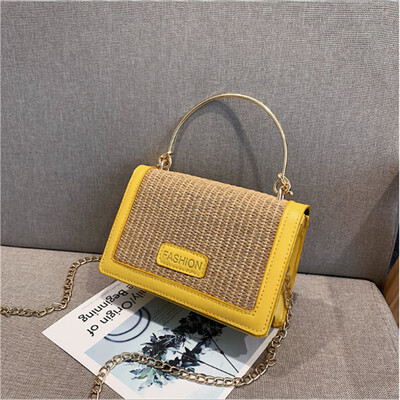 New Style Women Handbag Small Crossbody Patchwork Chains Handbag Straw Hasp Purse Bag with Chain Shoulder Strap Fashion 2019 Hot
New Style Women Handbag Small Crossbody Patchwork Chains Handbag Straw Hasp Purse Bag with Chain Shoulder Strap Fashion 2019 Hot