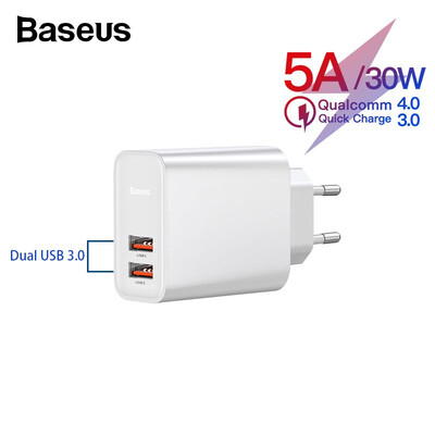 Baseus 30W 5A quick charge adapter 30 Usb charger for Huawei QC 40 wall charge for iphone
Baseus 30W 5A quick charge adapter 30 Usb charger for Huawei QC 40 wall charge for iphone