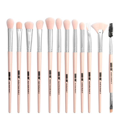 12pcs Plastic Pro Makeup Brushes Set Eyelash Eye Shadow Applicator Tool