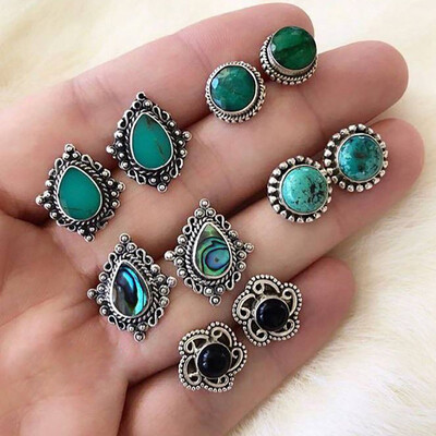 EK503 5PairsSet Water Drop Green Stone Stud Earrings for Women Boho Boucle Doreille Jewelry Gems Earring Set Dazzling Brincos
EK503 5PairsSet Water Drop Green Stone Stud Earrings for Women Boho Boucle Doreille Jewelry Gems Earring Set Dazzling Brincos