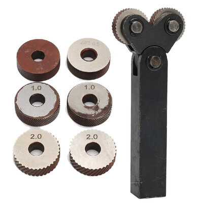 7pcs Knurling Knurler Tool Diagonal Wheel Linear Knurl Set 05mm1mm2mm-Pitch
7pcs Knurling Knurler Tool Diagonal Wheel Linear Knurl Set 05mm1mm2mm-Pitch