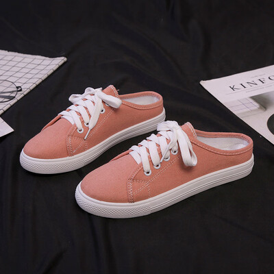 Small white shoes women 2019 spring half canvas shoes Joker summer Korean students without a heel pedal loafers
Small white shoes women 2019 spring half canvas shoes Joker summer Korean students without a heel pedal loafers
