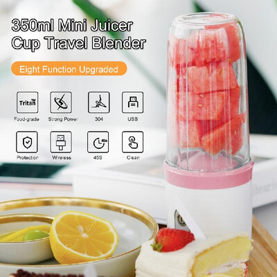 Mini Juicer Cup 350ml Fruit Juice Mixer Travel Blender with Stainless Steel 4-Blades USB Rechargeable
Mini Juicer Cup 350ml Fruit Juice Mixer Travel Blender with Stainless Steel 4-Blades USB Rechargeable
