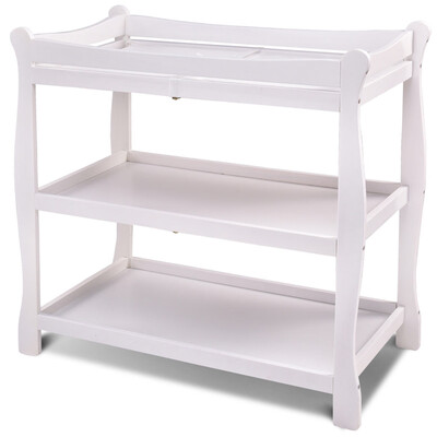 Sleigh Style Baby Changing Table Infant Newborn Nursery Diaper Station-White
Sleigh Style Baby Changing Table Infant Newborn Nursery Diaper Station-White