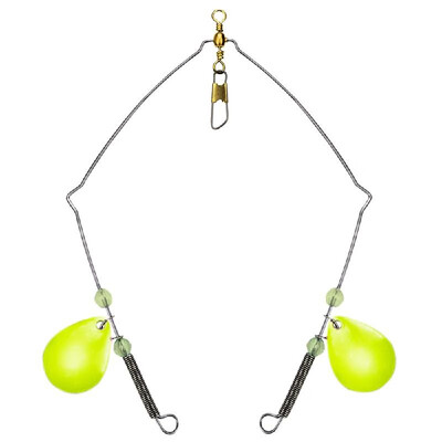 Anti-tangle Steel Wire Balance Bracket Sea Fishing String Rig with Swivel Sequins