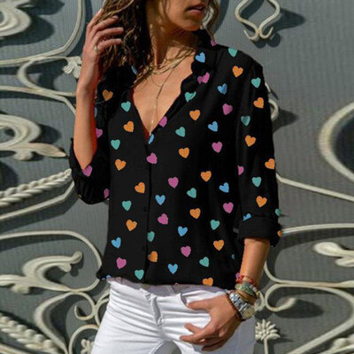 Starmoon Women Casual Buttons V-Neck Loose Love Printing Long Sleeve Shirt Top Blouse
Starmoon Women Casual Buttons V-Neck Loose Love Printing Long Sleeve Shirt Top Blouse