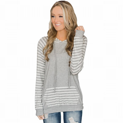 womens sweatshirt striped stitching long sleeve double hooded jacket top
womens sweatshirt striped stitching long sleeve double hooded jacket top