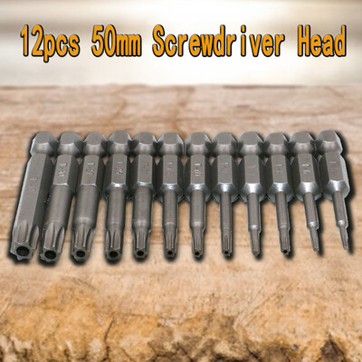 Siaonvr 12pcSet 14 Inch Length 50mm T5-T40 Magnetic Torx Electric Screwdriver Bits Tip
Siaonvr 12pcSet 14 Inch Length 50mm T5-T40 Magnetic Torx Electric Screwdriver Bits Tip