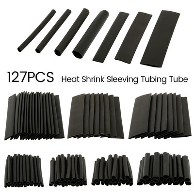 127Pcs Black Glue Weatherproof Heat Shrink Sleeving Tubing Tube Assortment Kit Electrical Connection Electrical Wire Wrap Cable
127Pcs Black Glue Weatherproof Heat Shrink Sleeving Tubing Tube Assortment Kit Electrical Connection Electrical Wire Wrap Cable