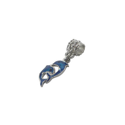 Large Hole Pendants Alloy European Dangle Beads Dolphin with Enamel Platinum Color about 32mm long 11mm wide 6mm thick
Large Hole Pendants Alloy European Dangle Beads Dolphin with Enamel Platinum Color about 32mm long 11mm wide 6mm thick