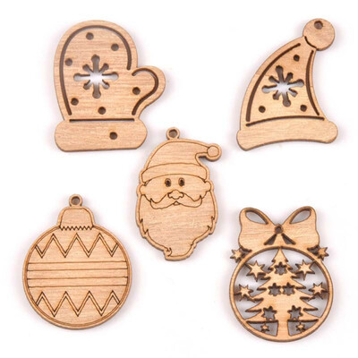 10PCS Wood Piece Hollow Christmas Element Shape Christmas Tree Hanging Decoration
10PCS Wood Piece Hollow Christmas Element Shape Christmas Tree Hanging Decoration