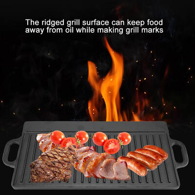 Greensen Non-Stick Cast Iron Grill Griddle Pan Ridged&Flat Double-Sided Baking Cooking Tray Bakeware
Greensen Non-Stick Cast Iron Grill Griddle Pan Ridged&Flat Double-Sided Baking Cooking Tray Bakeware