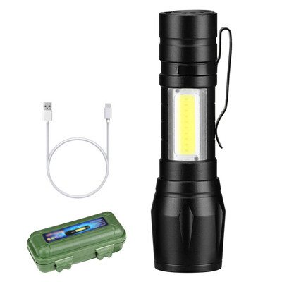 3Mode Mini USB Rechargeable XPE COB LED Flashlight Torch Zoom Lamp Light Portabl
3Mode Mini USB Rechargeable XPE COB LED Flashlight Torch Zoom Lamp Light Portabl