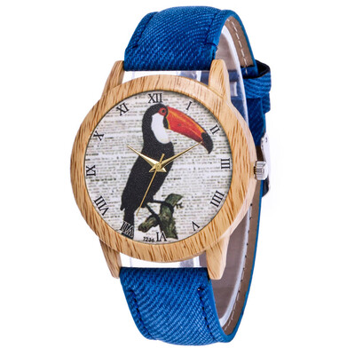 RM Womens Fashion Casual Leather Strap Analog Quartz Round Watch
