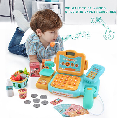 Tailored Childrens Supermarket Cash R egister Simulation Checkout Counter Role Play 24Pc
Tailored Childrens Supermarket Cash R egister Simulation Checkout Counter Role Play 24Pc