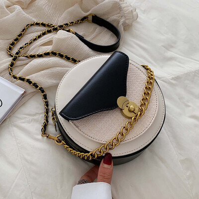 In summer the new texture French minority womens bag 2019 new Korean version fashion slanted the small round bag 
In summer the new texture French minority womens bag 2019 new Korean version fashion slanted the small round bag