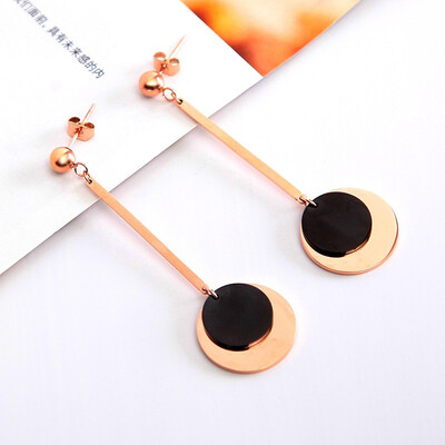 Temperament Korea simple wild long pendant earrings personalized earrings sexy short titanium steel
Temperament Korea simple wild long pendant earrings personalized earrings sexy short titanium steel