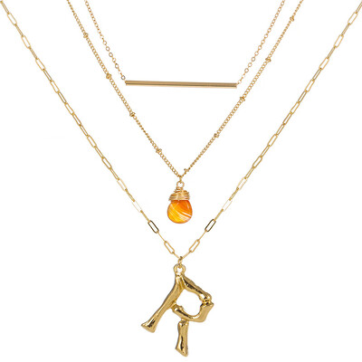 Small Orange stone Gold Metal Bamboo 2cm 26 Letter Alphabet A-Z Minimalist Initial Pendant Necklace Fashion Twist Chain Jewelry
Small Orange stone Gold Metal Bamboo 2cm 26 Letter Alphabet A-Z Minimalist Initial Pendant Necklace Fashion Twist Chain Jewelry