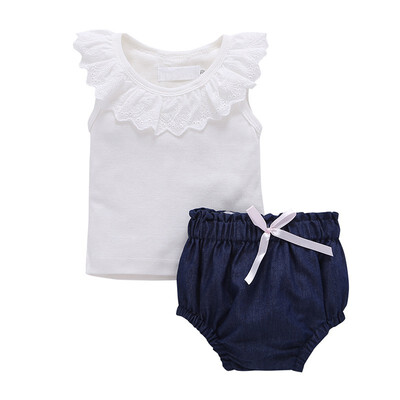 Summer Baby Girl Clothes Set Sleeveless Solid Color Petal Blue Shorts Clothes Set Casual Fashion Princess Girl Set
Summer Baby Girl Clothes Set Sleeveless Solid Color Petal Blue Shorts Clothes Set Casual Fashion Princess Girl Set