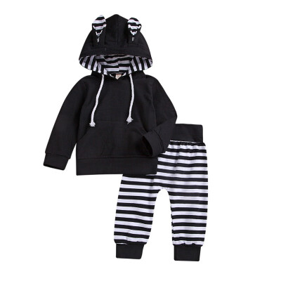 Autumn Baby Boys Girls Adorable Cartoon Outfits Toddler Warm Hoodie Striped Rabbit Ears Hooded Sweater Pants Set
Autumn Baby Boys Girls Adorable Cartoon Outfits Toddler Warm Hoodie Striped Rabbit Ears Hooded Sweater Pants Set