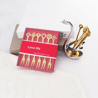 6pcs Set 304 Stainless Steel Salad Dessert Fruit Forks Coffee Spoons Cake Tools Creative Dinner Flatware Set Cutlery Set Tableware
6pcs Set 304 Stainless Steel Salad Dessert Fruit Forks Coffee Spoons Cake Tools Creative Dinner Flatware Set Cutlery Set Tableware