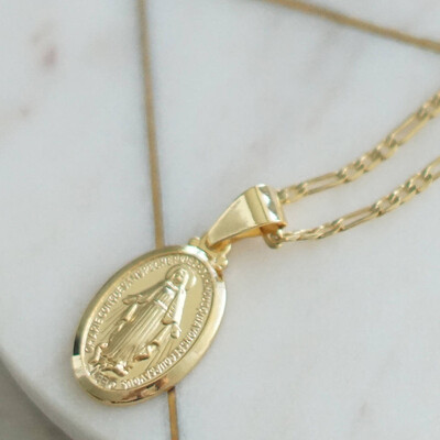 Gold Cross Religious Accessories Virgin Mary Pendant Necklace Long Statement Necklace for Gift
Gold Cross Religious Accessories Virgin Mary Pendant Necklace Long Statement Necklace for Gift