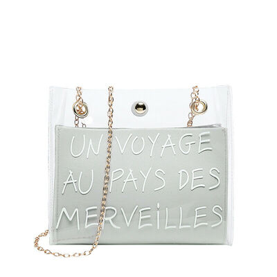 New Style Women Handbags Ladies Print Letter Mini Chain Bag Shoulder Clear Bag Flap Tote Purse Handbag Messenger Fashion 2019
New Style Women Handbags Ladies Print Letter Mini Chain Bag Shoulder Clear Bag Flap Tote Purse Handbag Messenger Fashion 2019